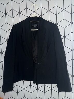 Anne Klein Black Open-Front Blazer with Two Short Straight Skirts